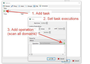 Добавление задания в планировщик