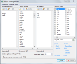 Domain name generator with keywords